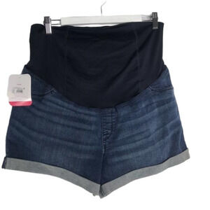 NWT Maternity Midi Short with crossover panel